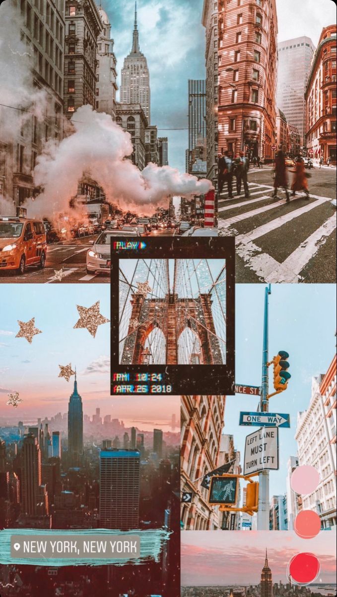  New York Hintergrundbild 679x1200. City Aesthetic Collage. City collage, Aesthetic collage, Landscape wallpaper