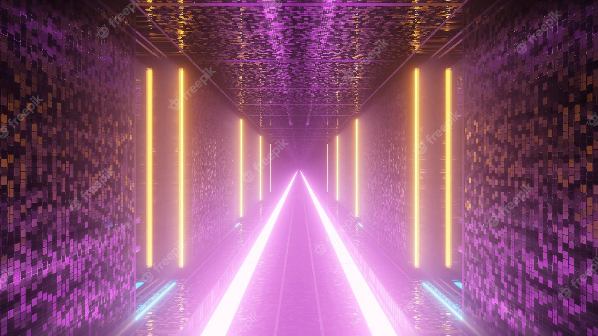  Lichter Hintergrundbild 2000x1125. Cooler futuristischer hintergrund mit beleuchteten bunten blinkenden lichtern
