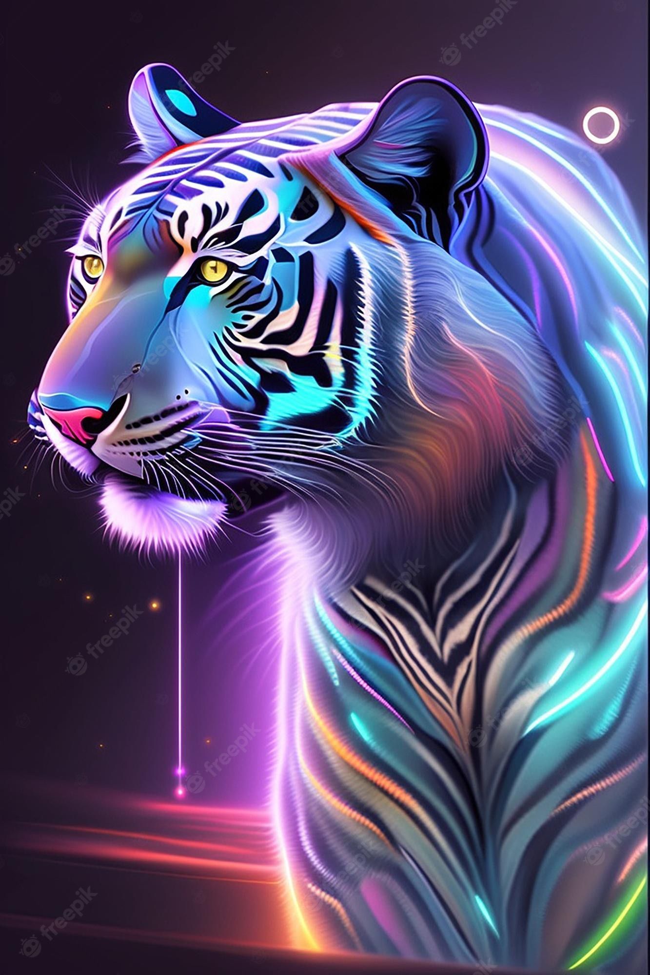  Bunte Farben Hintergrundbild 1333x2000. Tigerästhetik, ki, katze, gepard, bunte farben, effekt, augen, fantastisch, versteckter dschungel, löwe