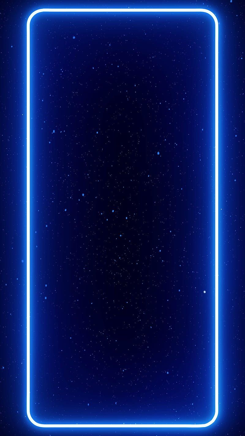  Neon 3D Hintergrundbild 800x1422. Neon 3D Frame, amoled, blue, border, edge, glow, oled, star, HD phone wallpaper