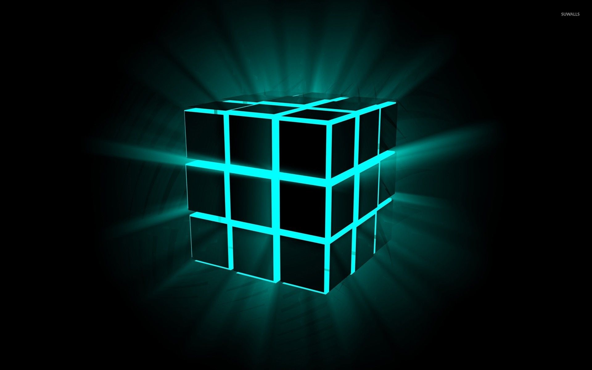  Neon 3D Hintergrundbild 1920x1200. Neon cube wallpaper wallpaper
