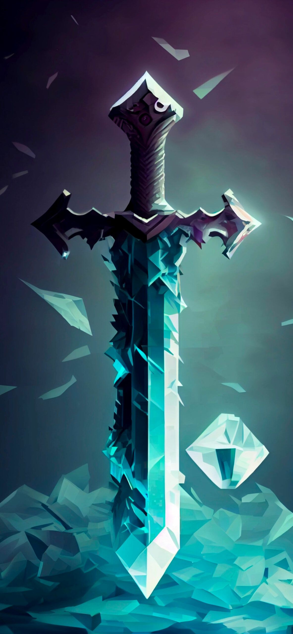  Minecraft Hintergrundbild 1183x2560. Minecraft Diamond Sword Aesthetic Wallpaper