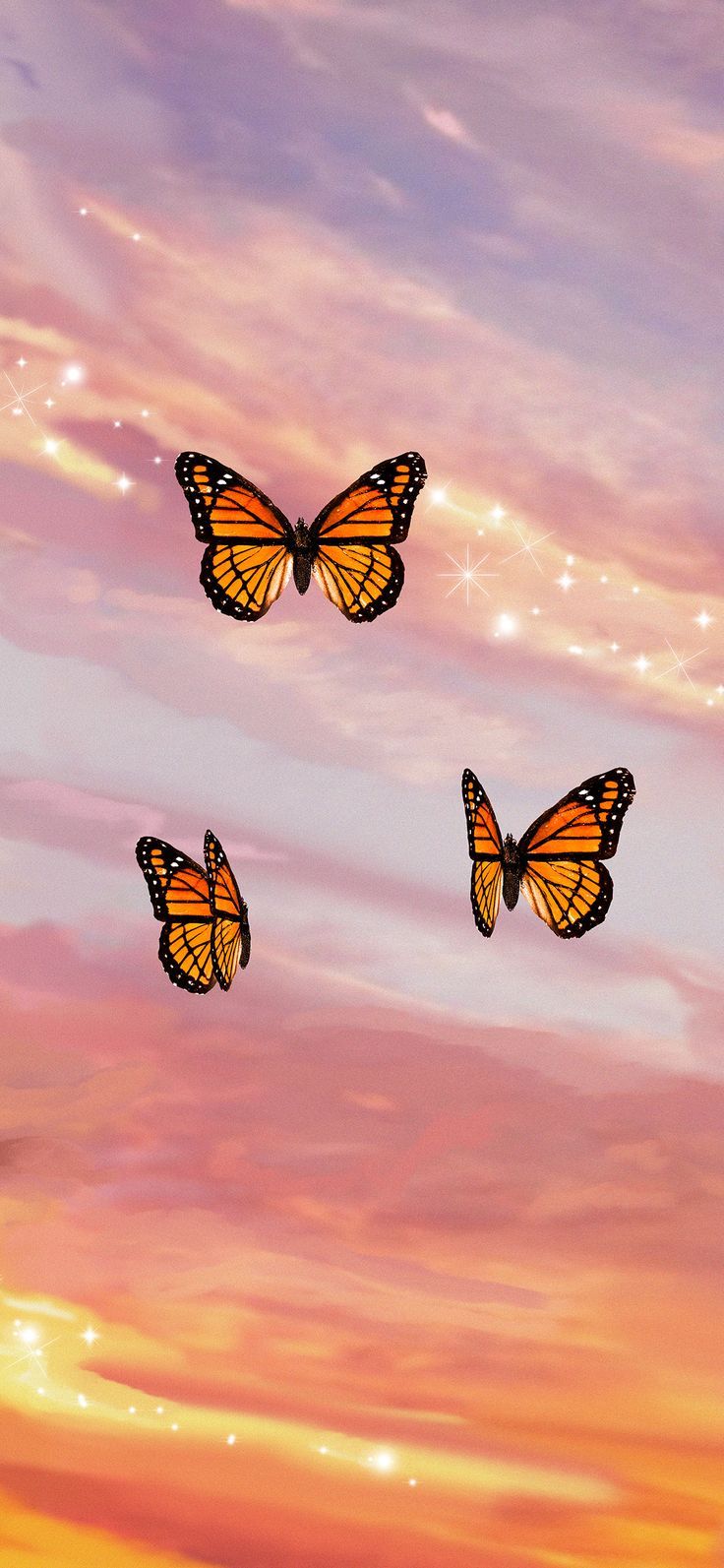  Blumen Und Schmetterlinge Hintergrundbild 736x1593. Butterfly Sunset Aesthetic iPhone Case by trajeado14. Hintergrund iphone, Blumen hintergrund iphone, Schmetterling hintergrund iphone