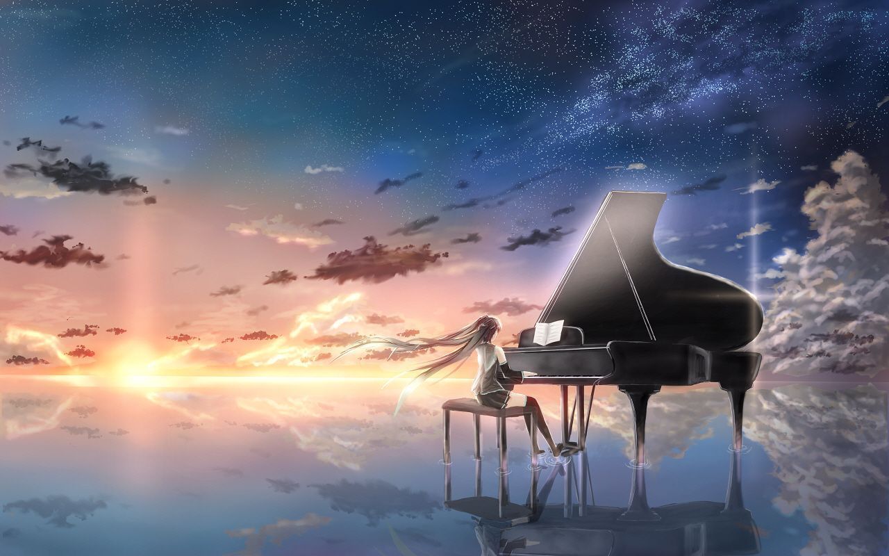  Klavier Anime Hintergrundbild 1280x800. Anime Piano Wallpaper. Piano anime, Anime, Anime image