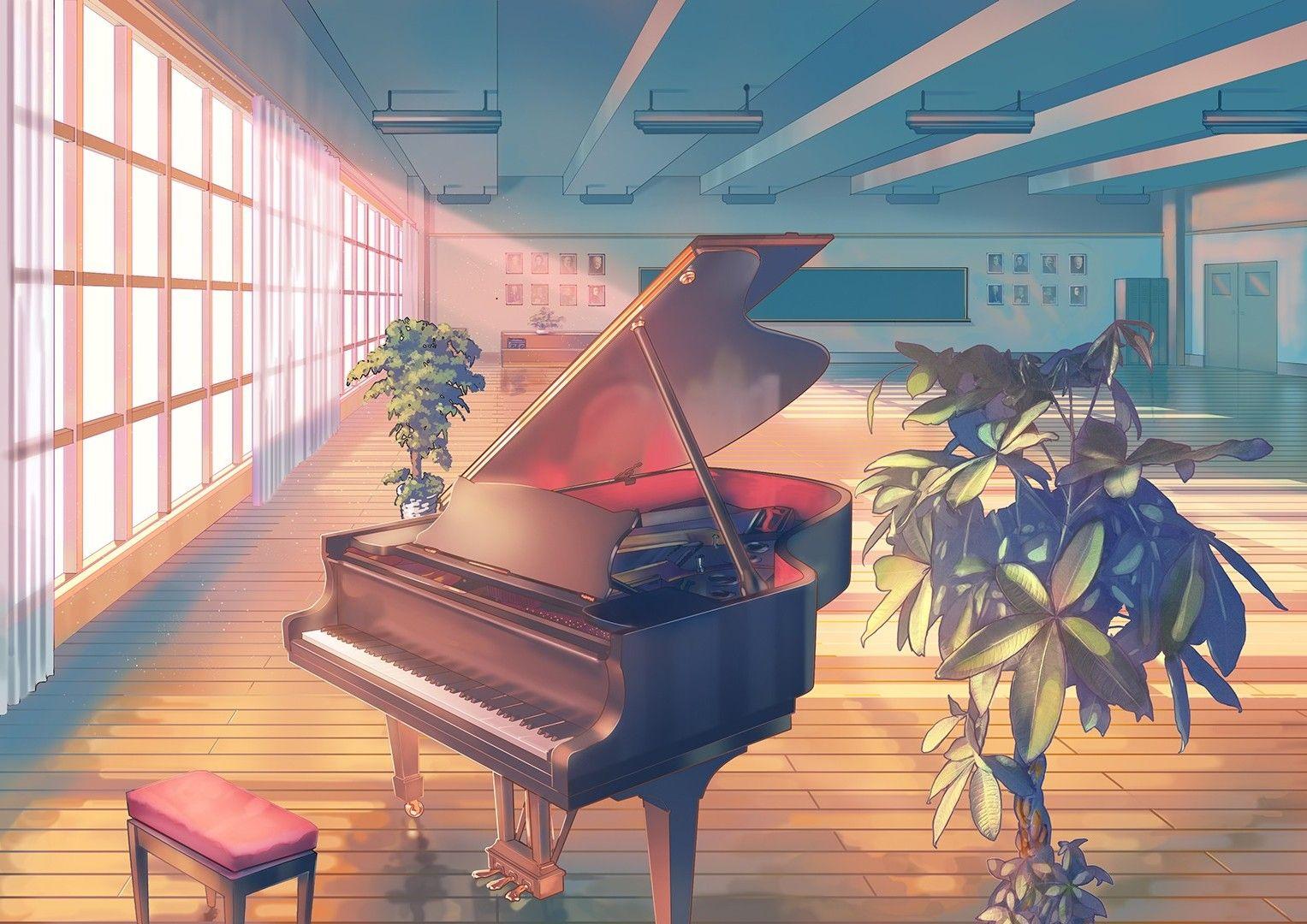  Klavier Anime Hintergrundbild 1527x1080. Anime Piano Wallpaper Free Anime Piano Background