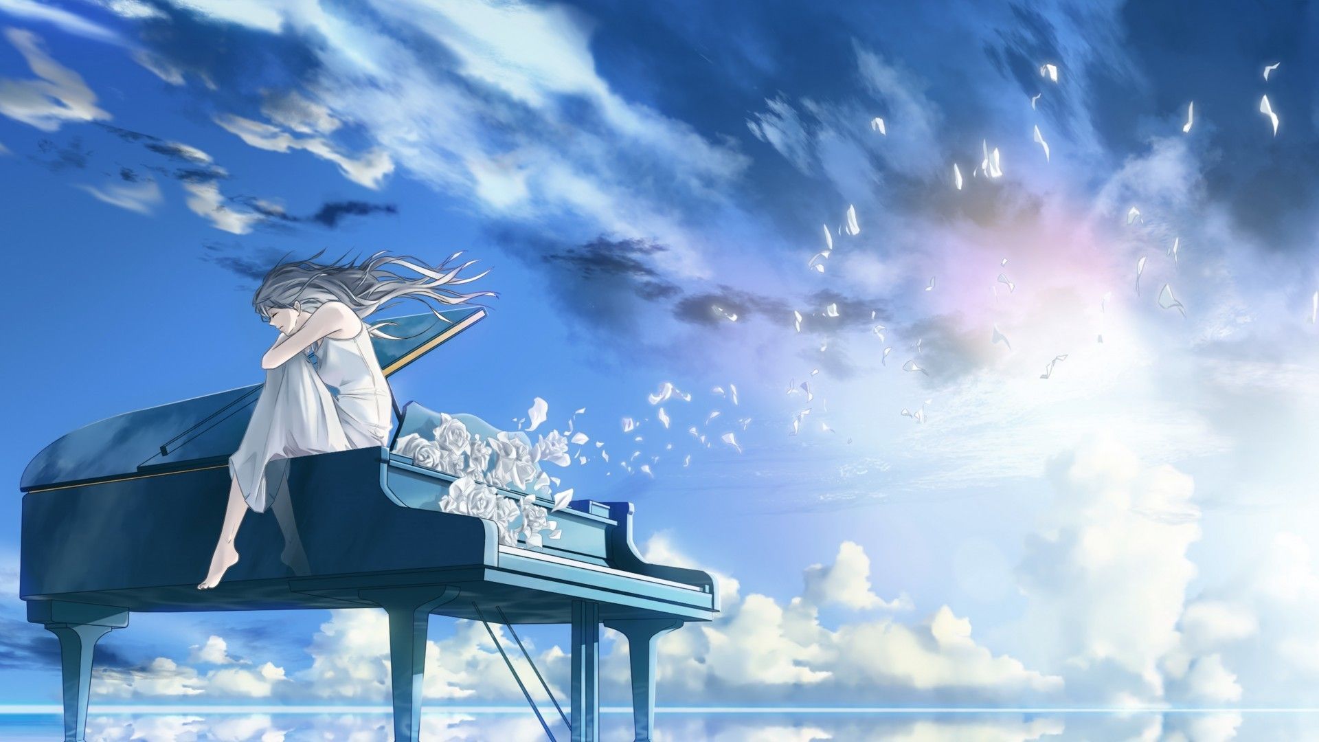  Klavier Anime Hintergrundbild 1920x1080. Girls With Piano Anime Wallpaper