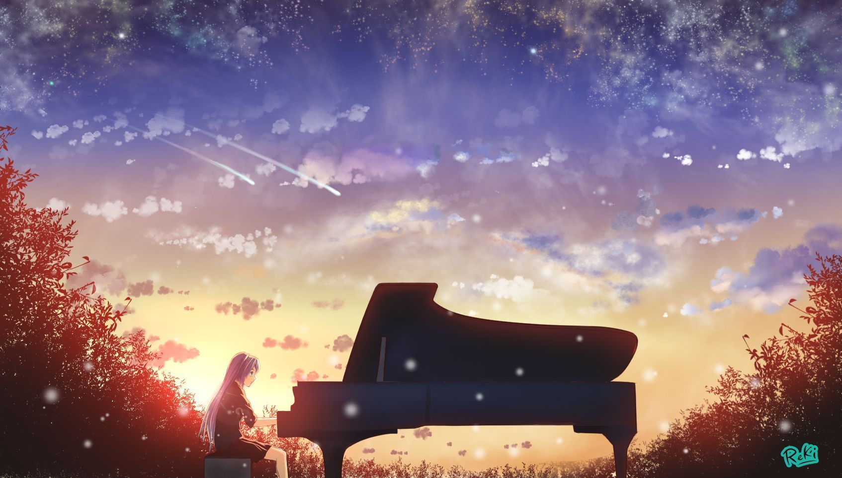  Klavier Anime Hintergrundbild 1694x963. Anime Piano Wallpaper