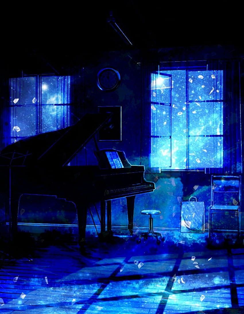  Klavier Anime Hintergrundbild 850x1093. Music room, piano, anime, original, dark HD phone wallpaper