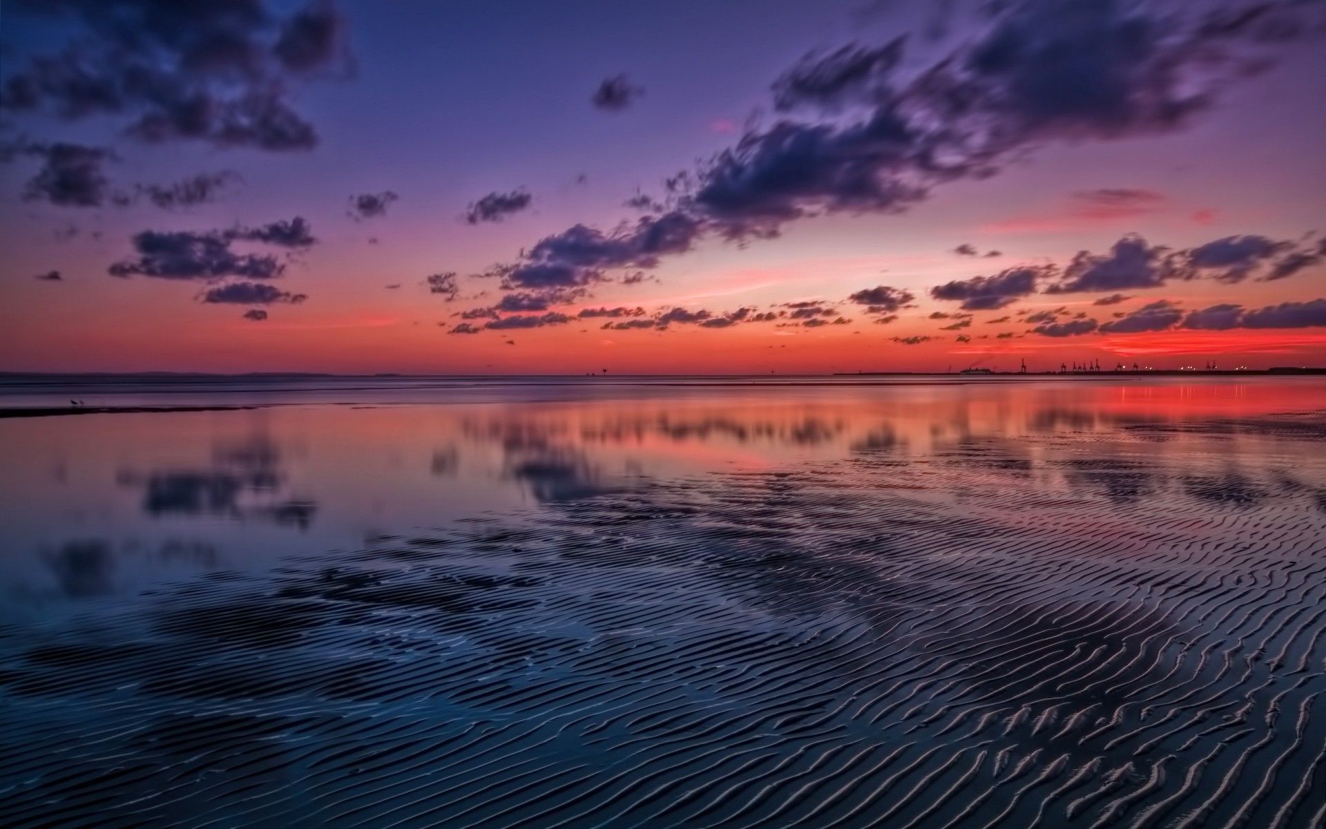  Reisen Hintergrundbild 1920x1200. Das trübe Meer bei Sonnenuntergang des Tages für das Telefon