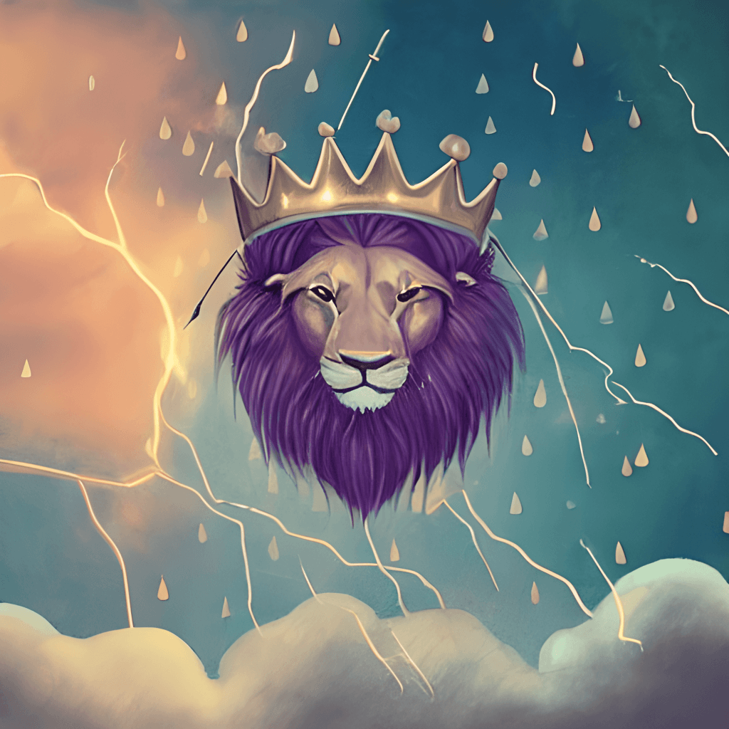  Löwen Hintergrundbild 1024x1024. Ein Löwe mit einer Krone auf dem Kopf · Creative Fabrica