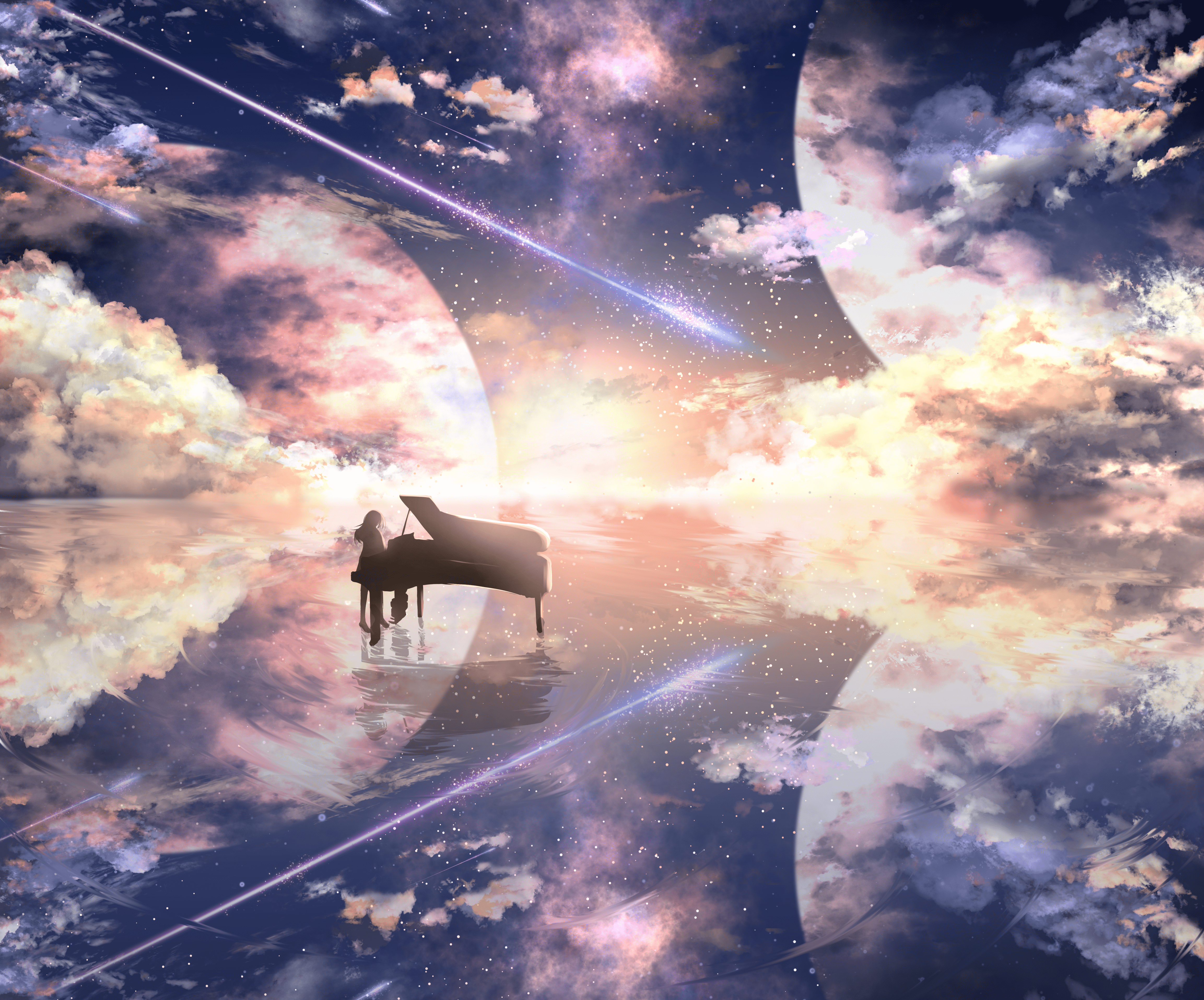  Klavier Anime Hintergrundbild 4611x3831. Anime Piano Wallpaper Free Anime Piano Background