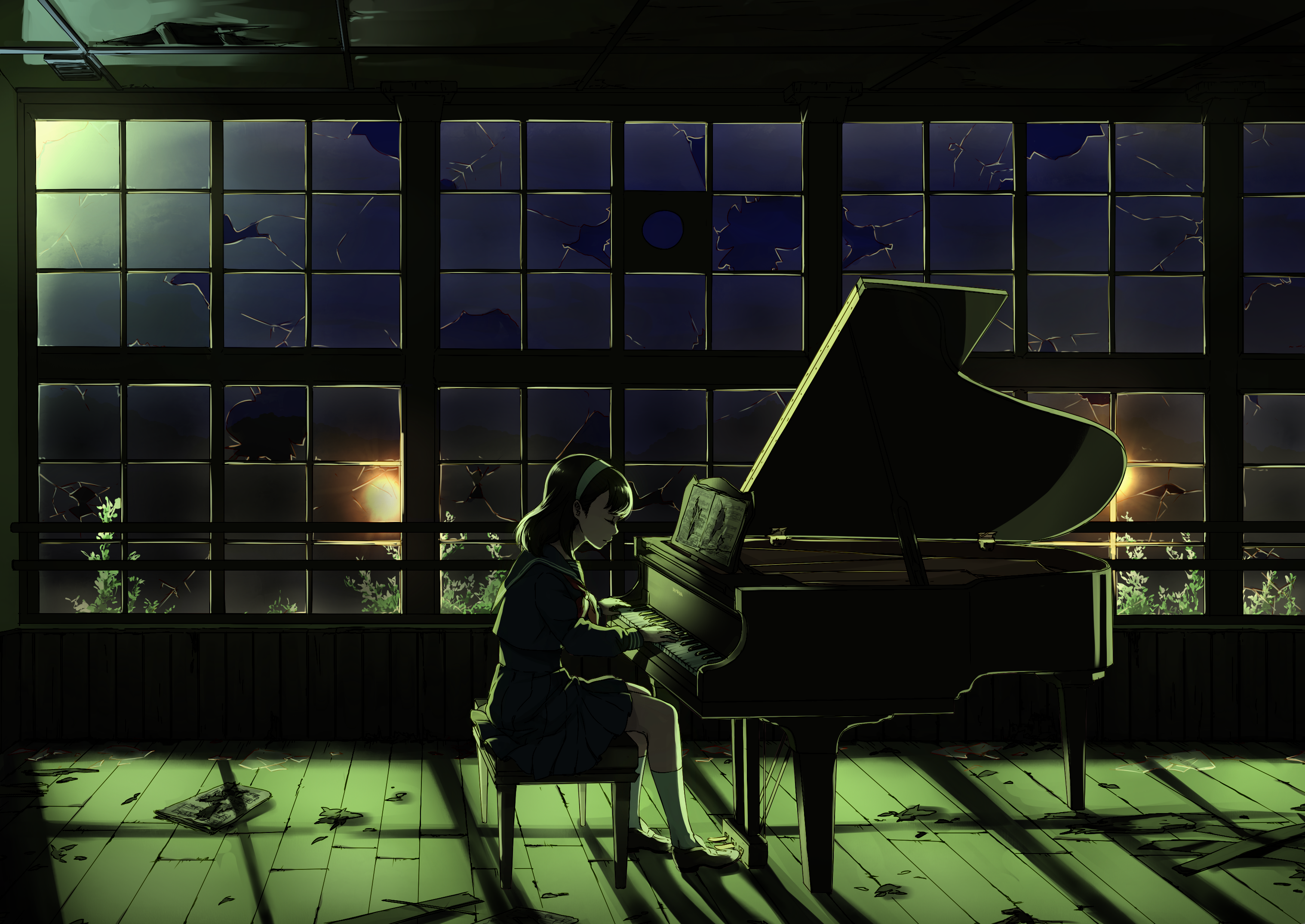  Klavier Anime Hintergrundbild 3035x2149. Piano HD Wallpaper and Background