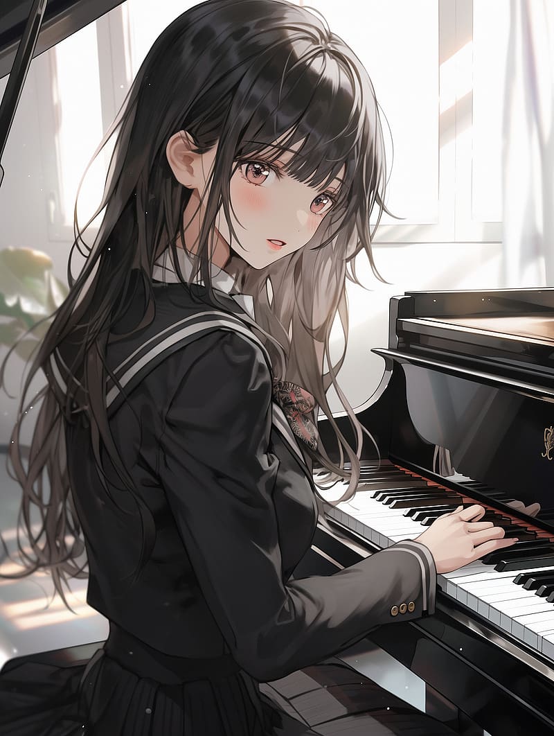  Klavier Anime Hintergrundbild 800x1062. HD anime girls piano wallpaper