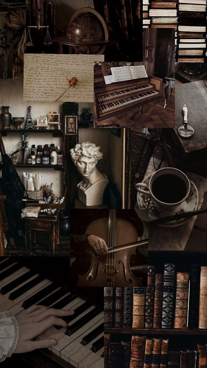  Klavier Hintergrundbild 800x1423. Dark academia, Piano, Art, Books, Coffee, HD phone wallpaper