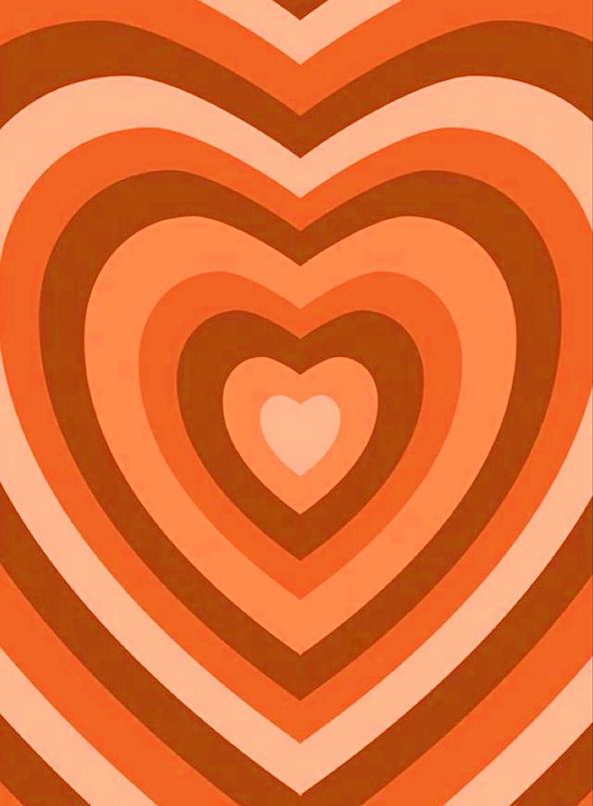  Handy Herzen Hintergrundbild 850x1156. Orange Herz Ästhetik HD Handy Hintergrundbild