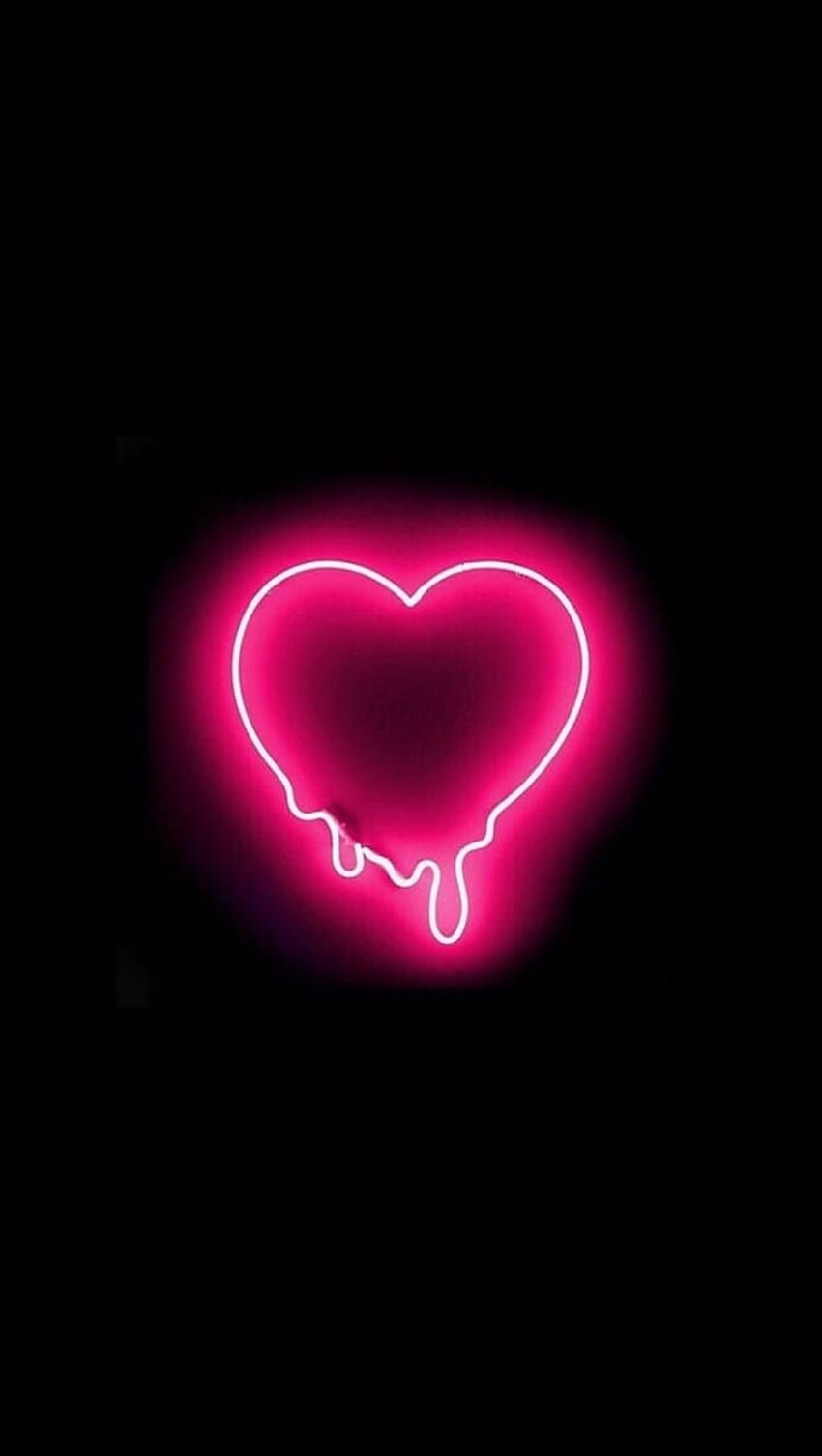  Handy Herzen Hintergrundbild 850x1507. Neon Heart, ästhetisches Rotes Herz Neon HD Handy Hintergrundbild