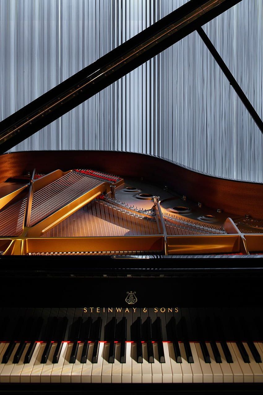  Klavier Hintergrundbild 850x1275. The design of the Steinway & Sons showroom in Tokyo is intended to reflect the craftsmanship of the instruments. Piano, Piano graphy, Steinway grand piano, Aesthetic Piano HD phone wallpaper