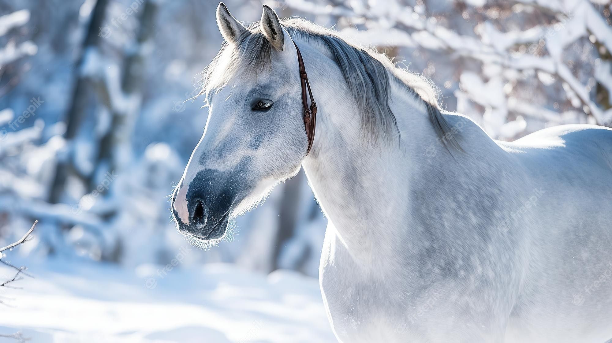 Pferde Im Schnee Hintergrundbild 2000x1121. Seite 2. Pferd Im Schnee Bilder Download auf Freepik