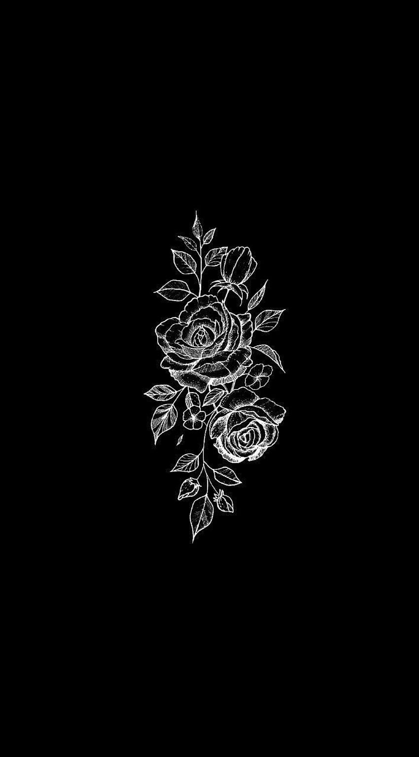  Blumen Schwarz Weiß Hintergrundbild 850x1537. Blumen, ästhetische Schwarzweiss Blume HD Handy Hintergrundbild
