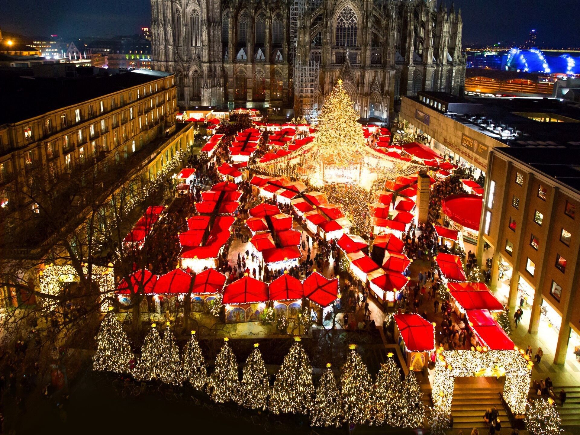 Kölner Dom Weihnachtsmarket Hintergrundbild 1920x1440. Markt der Herzen