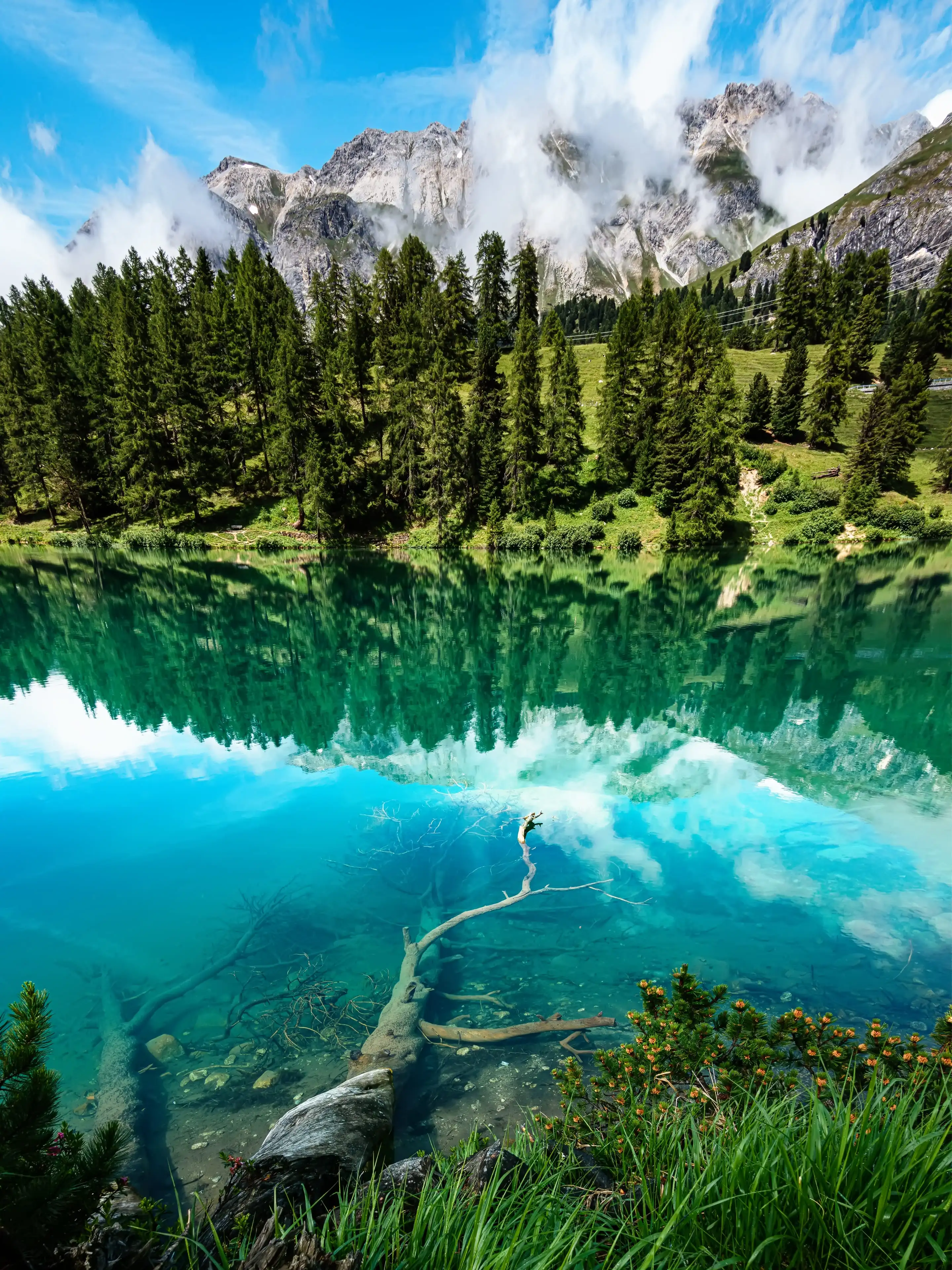  Schweiz Hintergrundbild 2880x3840. Palpuogna See in der Schweiz Hintergrundbild