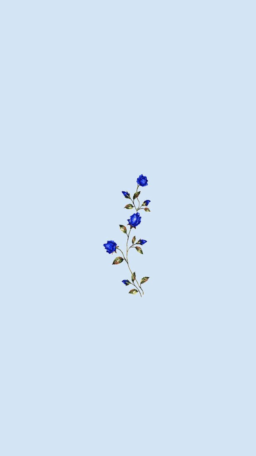  Blumen Blau Hintergrundbild 850x1511. Einfache Blaue Blume, Blaue ästhetische Blumen HD Handy Hintergrundbild