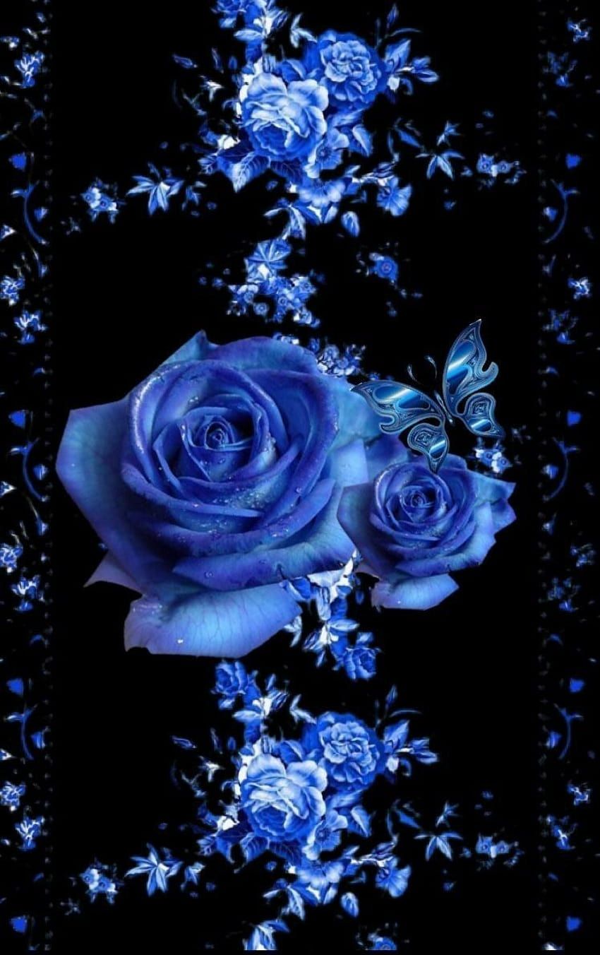  Blumen Blau Hintergrundbild 850x1352. Aesthetic Rose Blue, Blaue ästhetische Blumen HD Handy Hintergrundbild