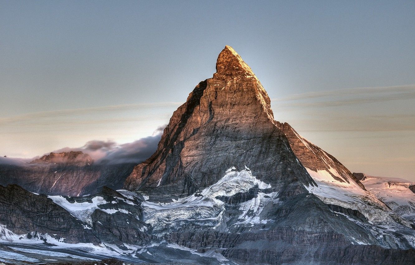  Schweiz Hintergrundbild 1332x850. Wallpaper snow, mountain, Switzerland, top, Matterhorn image for desktop, section природа
