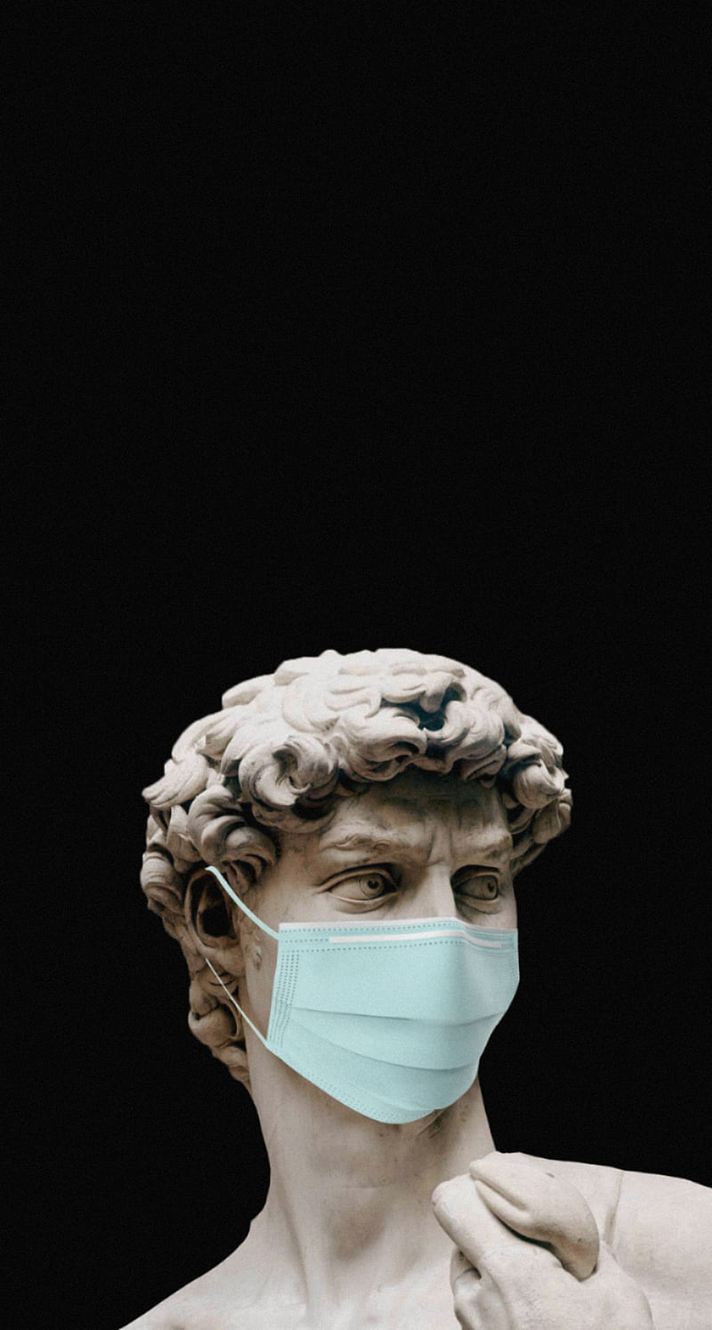  Virus Hintergrundbild 800x1494. Statue with mask, coronavirus, estatua, grecia, greek, iphone, mascarilla, roma, HD phone wallpaper