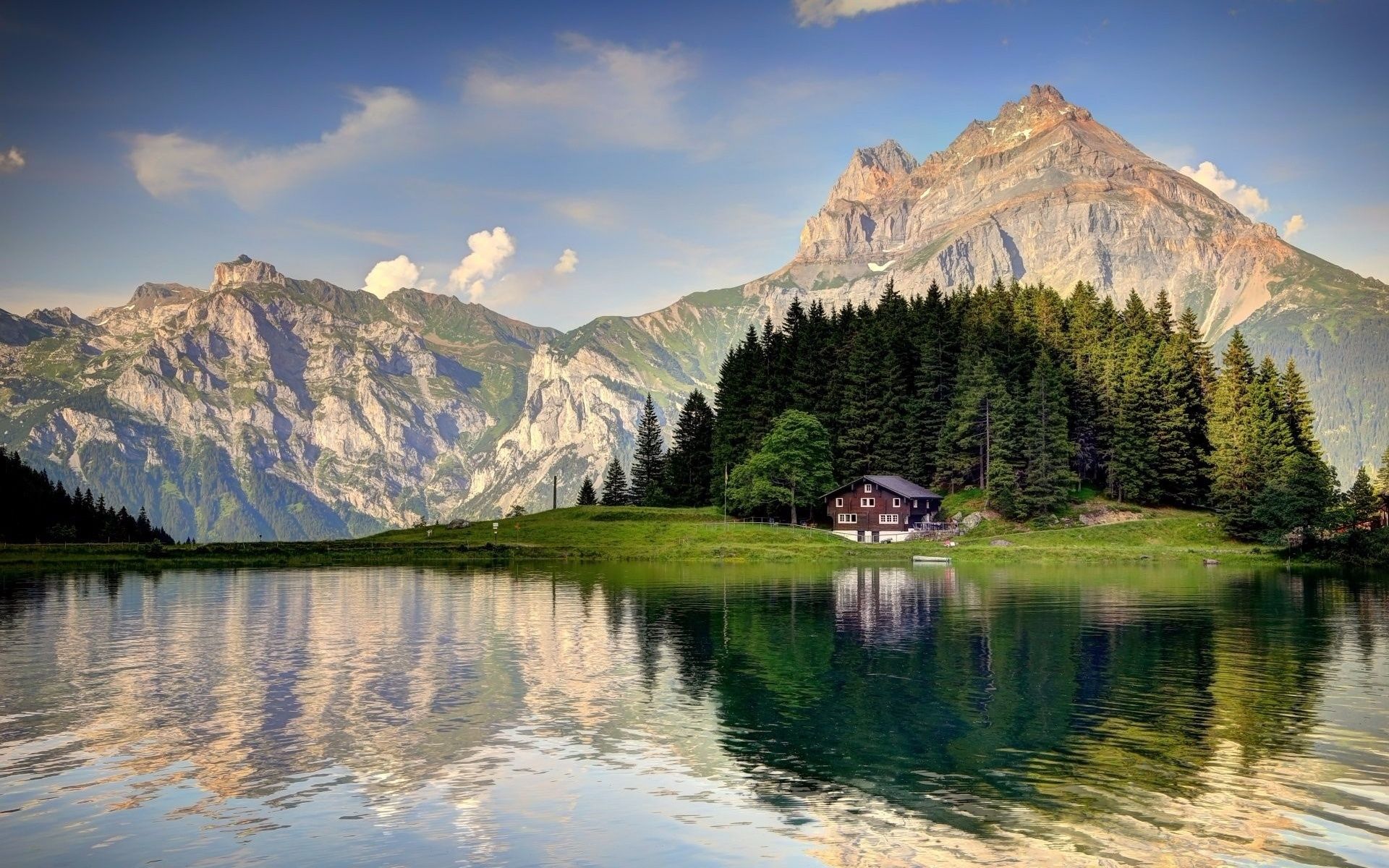  Schweiz Hintergrundbild 1920x1200. Herunterladen hintergrundbild schweiz, see, hütte, berge, alpen mit einer auflösung zu überwachen 1920x1200. Bilder auf dem desktop