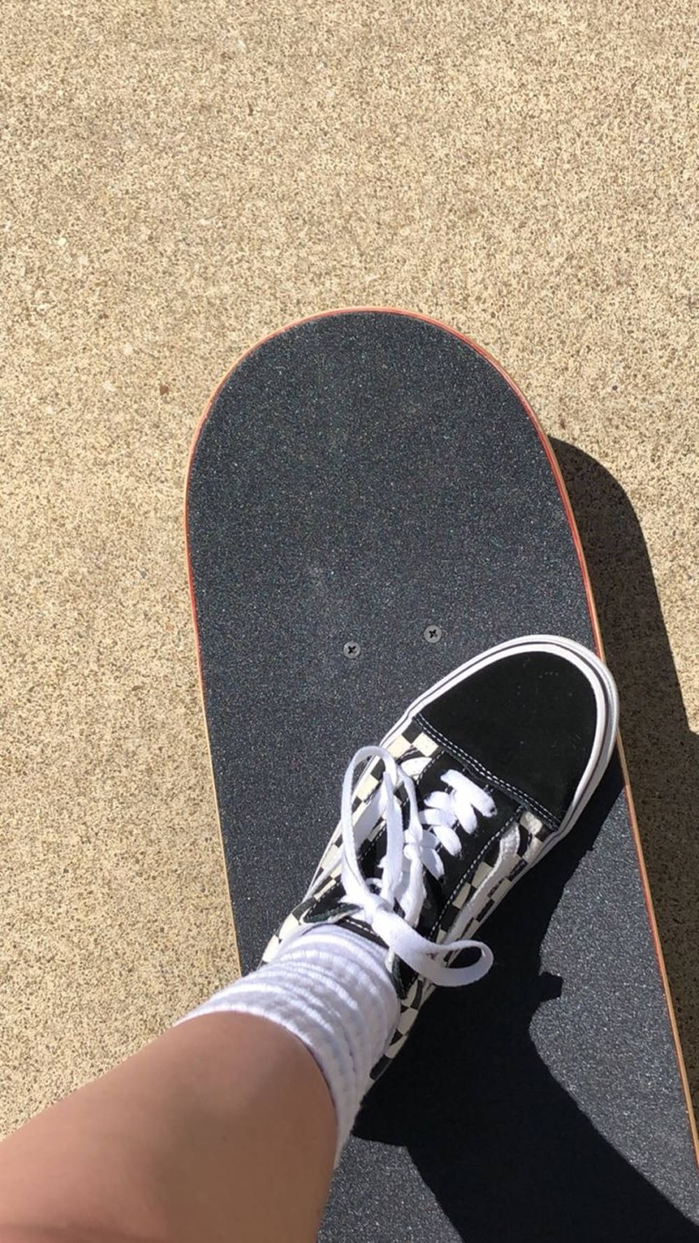 Vans Hintergrundbild 1000x1778. Download Vans Sk8 Hi On Skateboard Skater Aesthetic Wallpaper