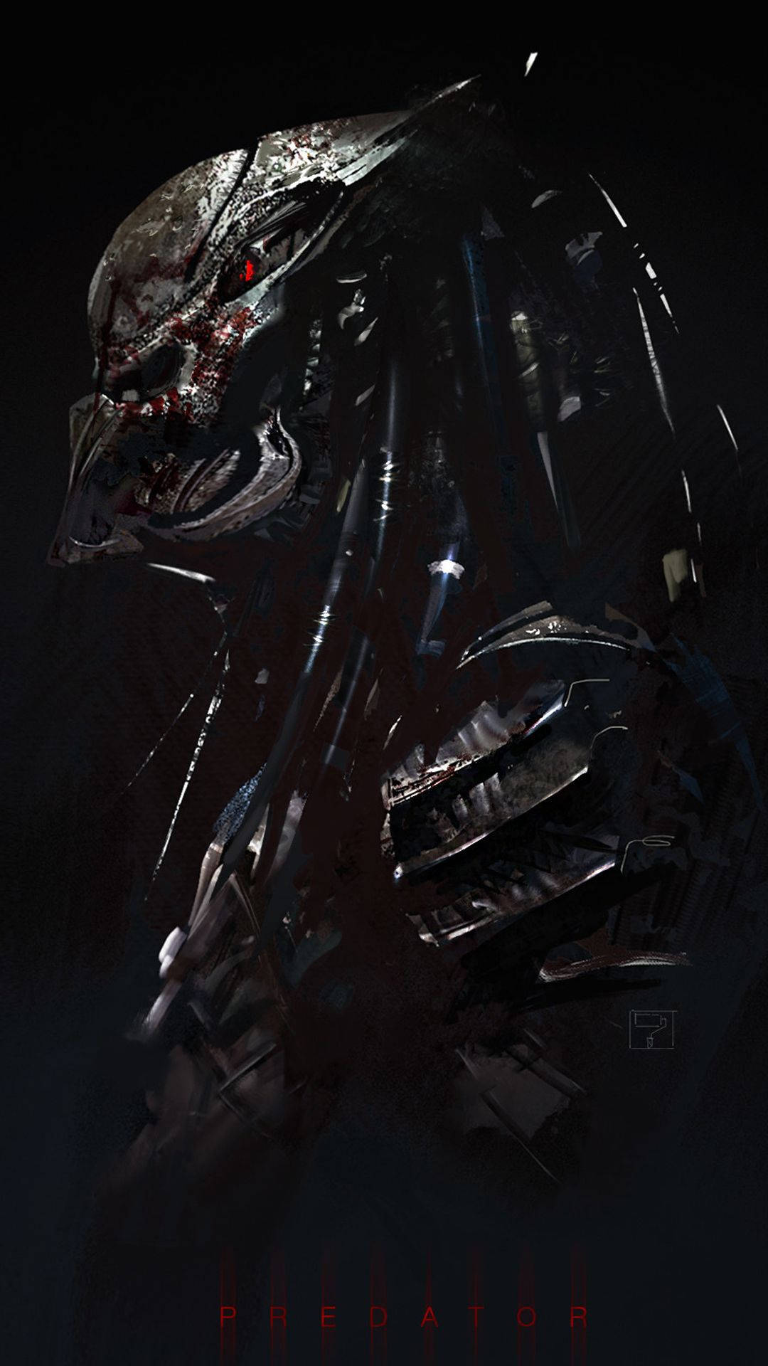  Predator Hintergrundbild 1080x1920. Download Wounded Side View Predator Wallpaper