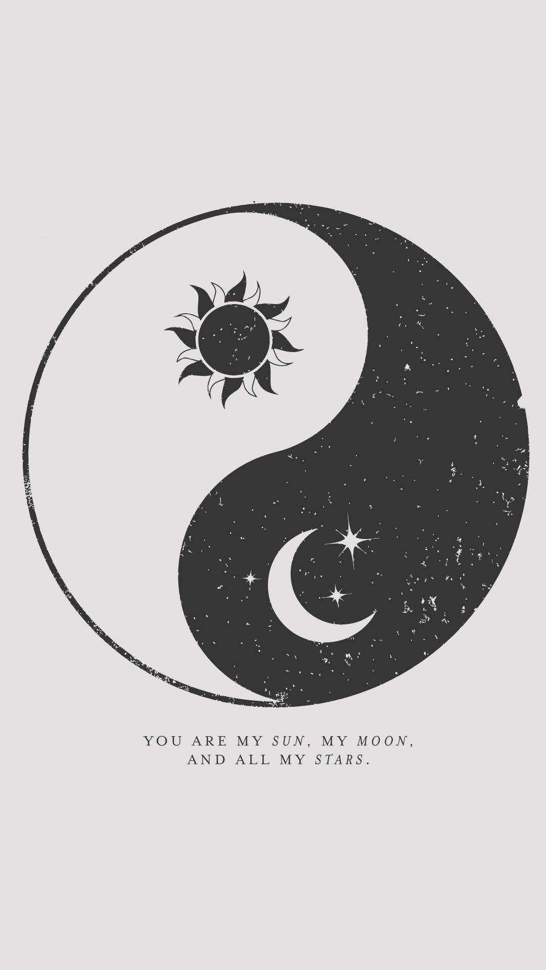  Yin Yang Hintergrundbild 1080x1920. Download Spiritual Aesthetic Sun Moon Yin Yang Wallpaper