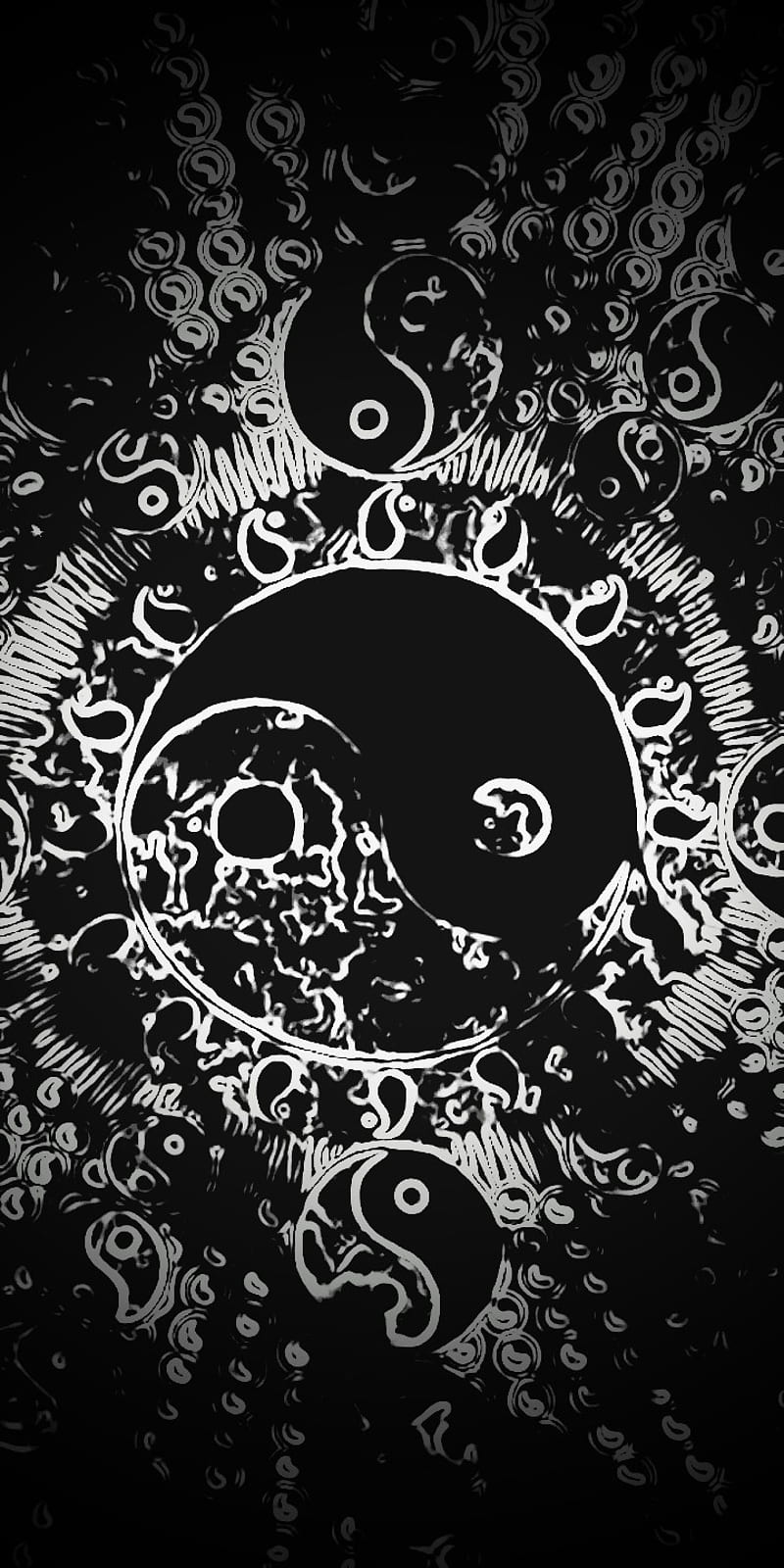  Yin Yang Hintergrundbild 800x1600. Yin and yang, black and white, peace, HD phone wallpaper