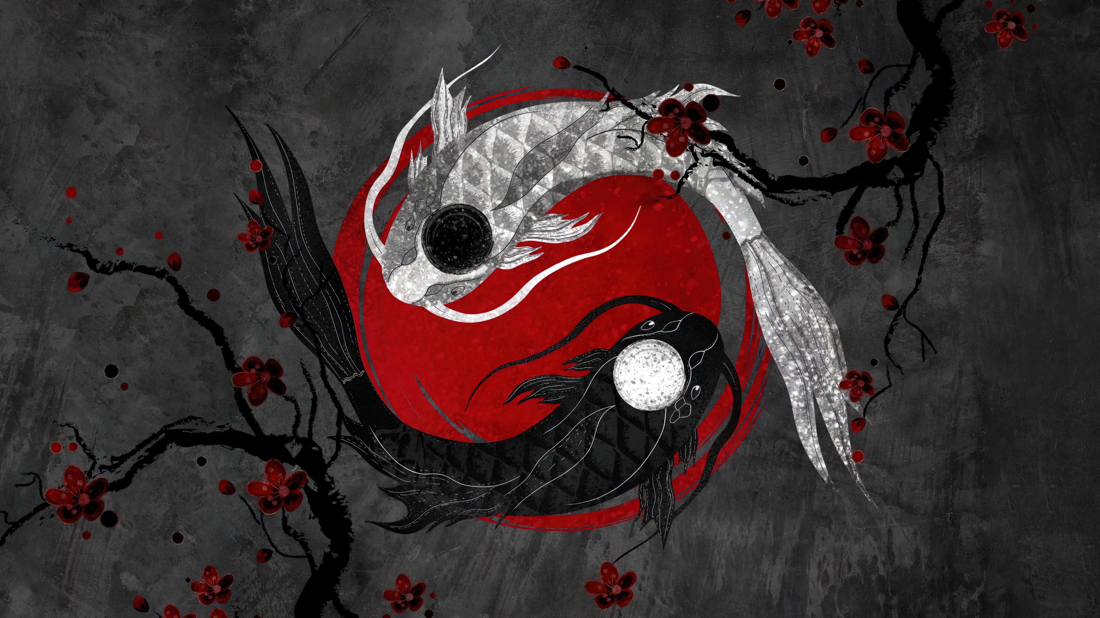  Yin Yang Hintergrundbild 3840x2160. wallpaper, yin, yang, koi, 4k, HD Gallery HD Wallpaper