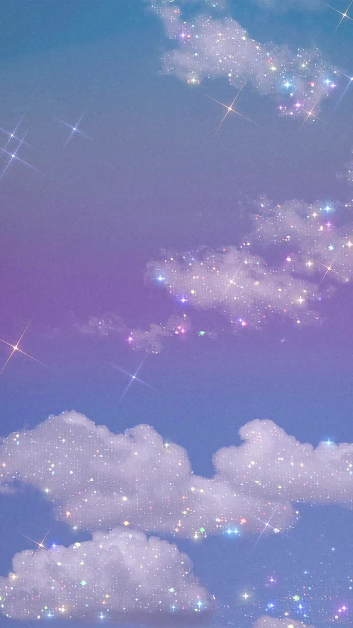  Universum Hintergrundbild 720x1280. Animierte Glitzer Wolken Ästhetischer Glitzer Himmel Glitzer