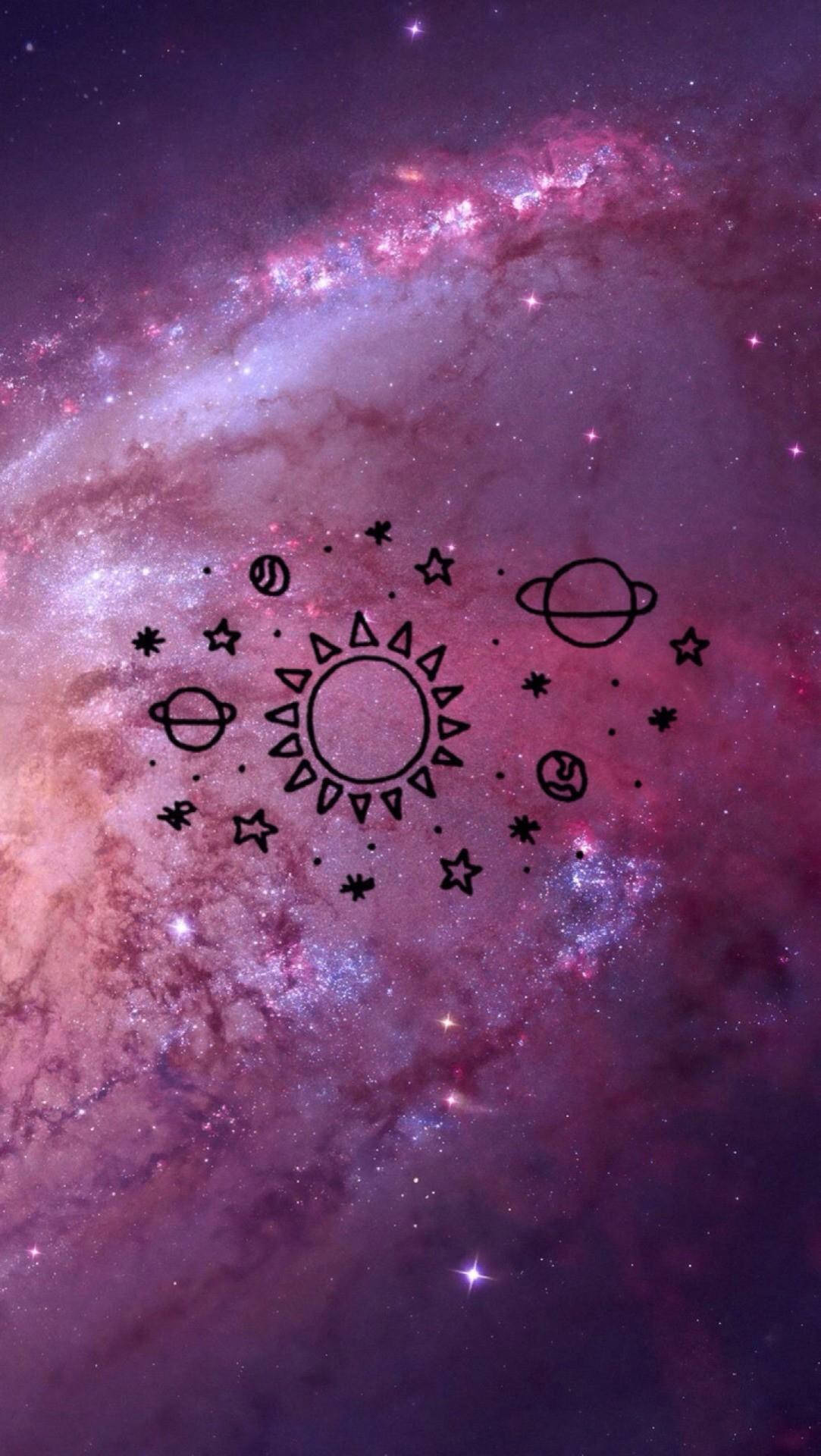  Universum Hintergrundbild 1083x1920. Rosafarbene Ästhetik Wallpaper KOSTENLOS