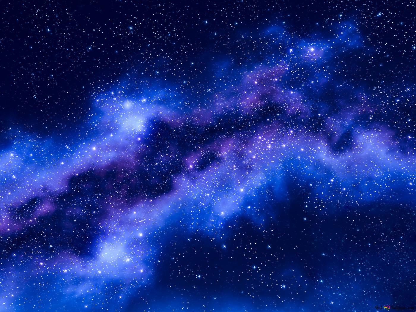  Universum Hintergrundbild 1400x1050. Wunderschöne Nachtdunkelheit mit Sternen und Wolken der Natur 2K Hintergrundbild herunterladen
