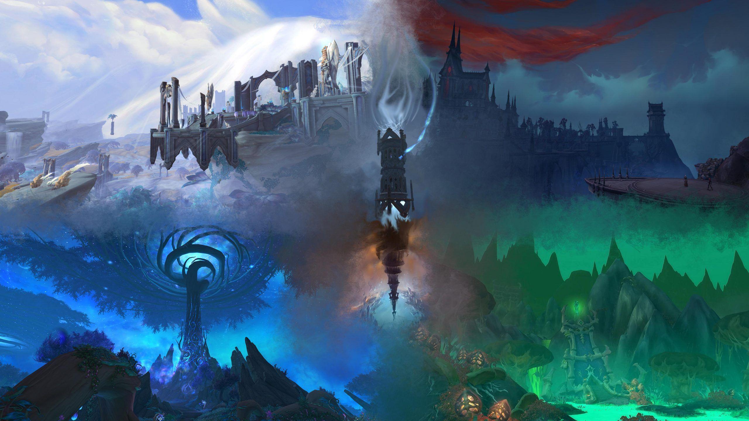  WoW Shadowlands Hintergrundbild 2560x1440. World of Warcraft Shadowlands Wallpaper Free World of Warcraft Shadowlands Background