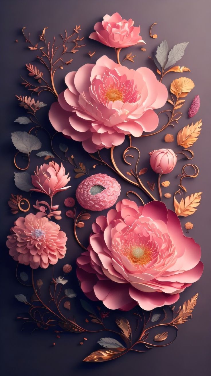  HD Blumen Hintergrundbild 736x1308. Pink Floral Phone Wallpaper in 2023. Hintergrundbilder, Hintergrund, Blumen