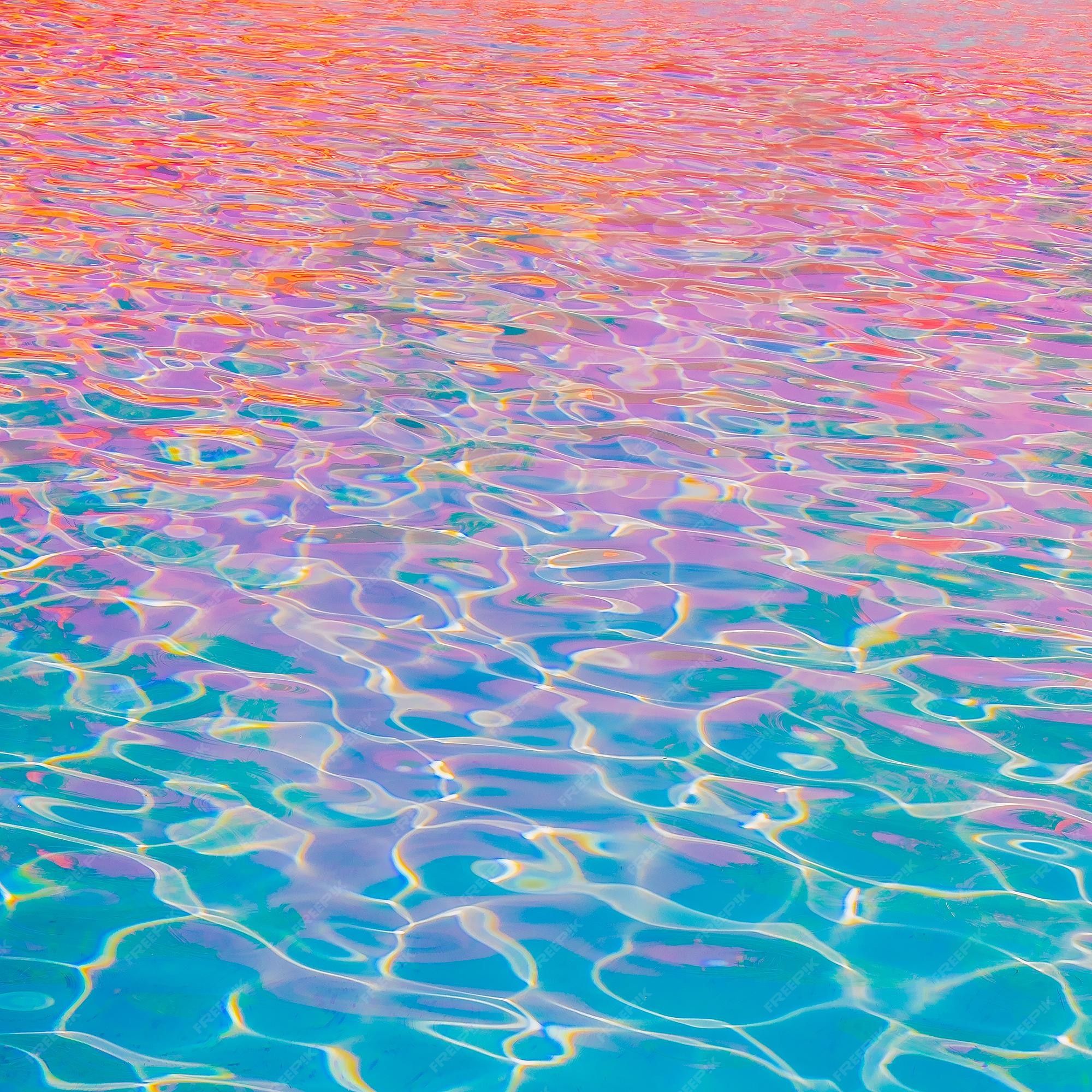  Urlaubs Hintergrundbild 2000x2000. Minimalistische Tapete Blaues Rosafarbenes Vaporwave Schwimmbad Entspannen Wasser Urlaub Träumt Zeitkonzept