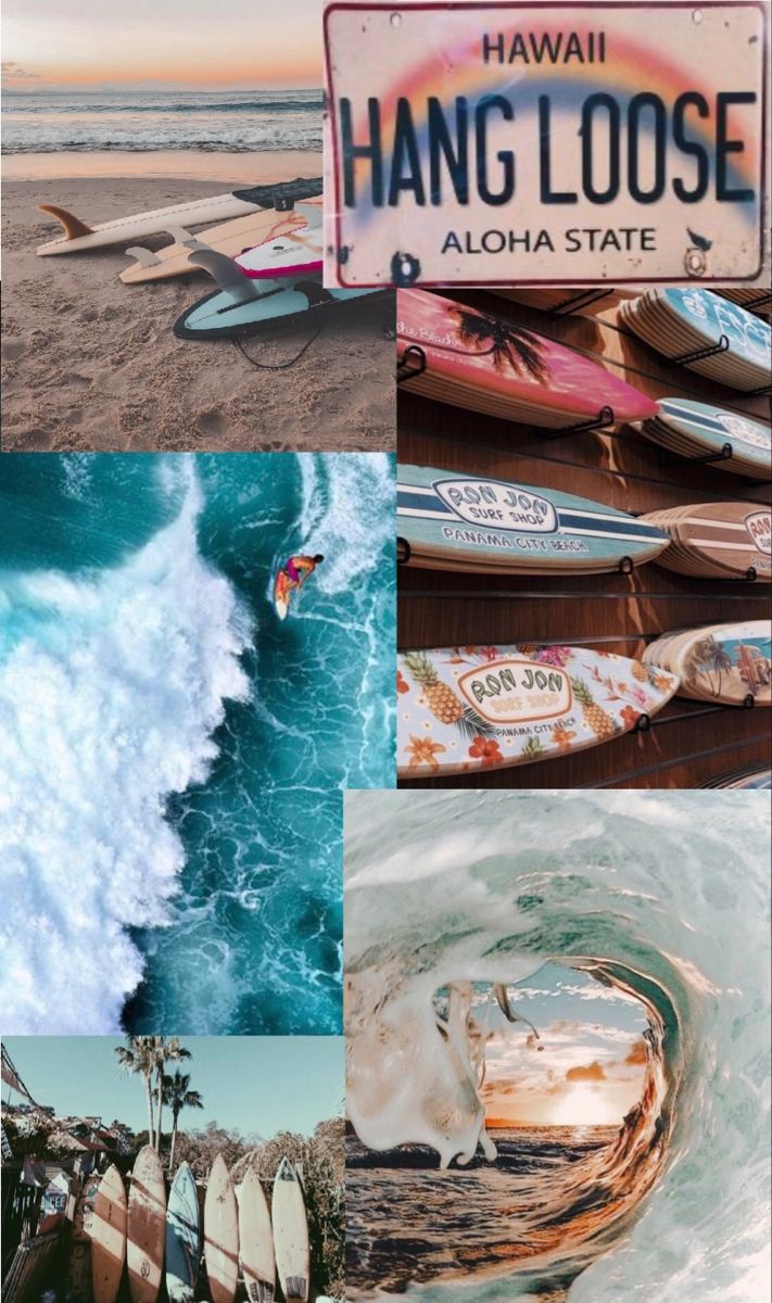  Surfen Hintergrundbild 711x1200. Surf Collage. Surfing wallpaper, Beach wall collage, Surf wallpaper