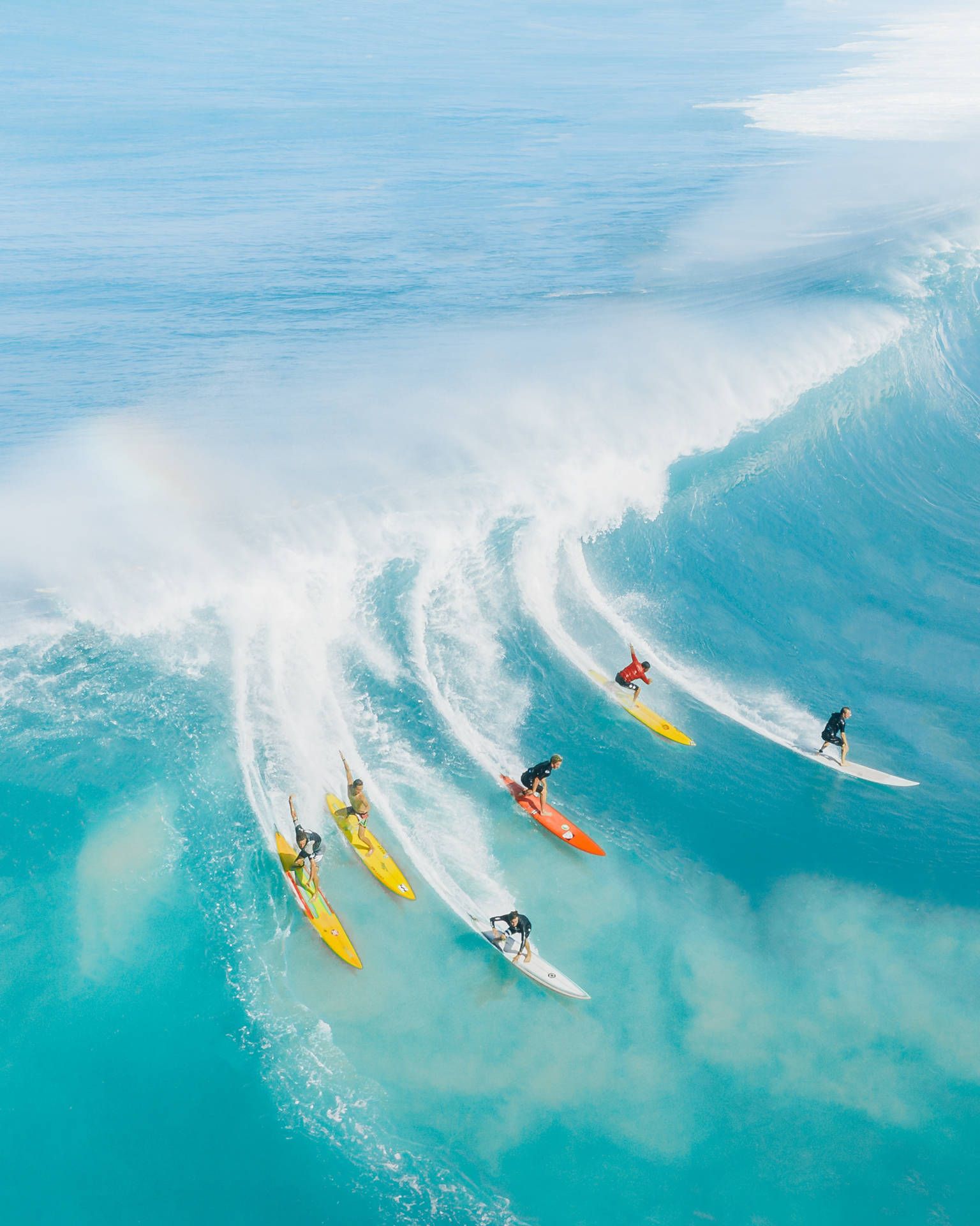  Surfen Hintergrundbild 1536x1920. Download Surfing On Wave Summer iPhone Wallpaper