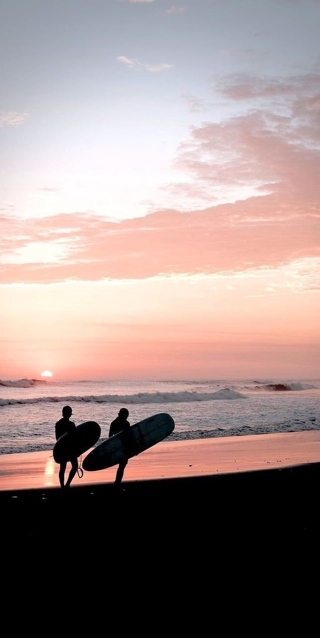  Surfen Hintergrundbild 643x1280. Surf. Sunset. beach, sunset e surf. Картины пейзажа, Пейзажи, Живописные пейзажи
