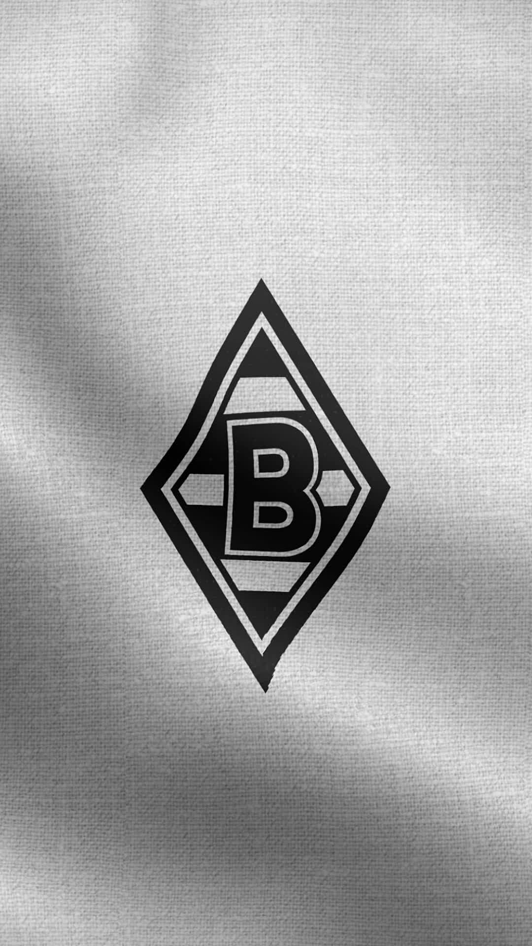  Borussia Mönchengladbach Hintergrundbild 1080x1920. Borussia Monchengladbach Germany White Vertical Logo Flag Loop Background HD
