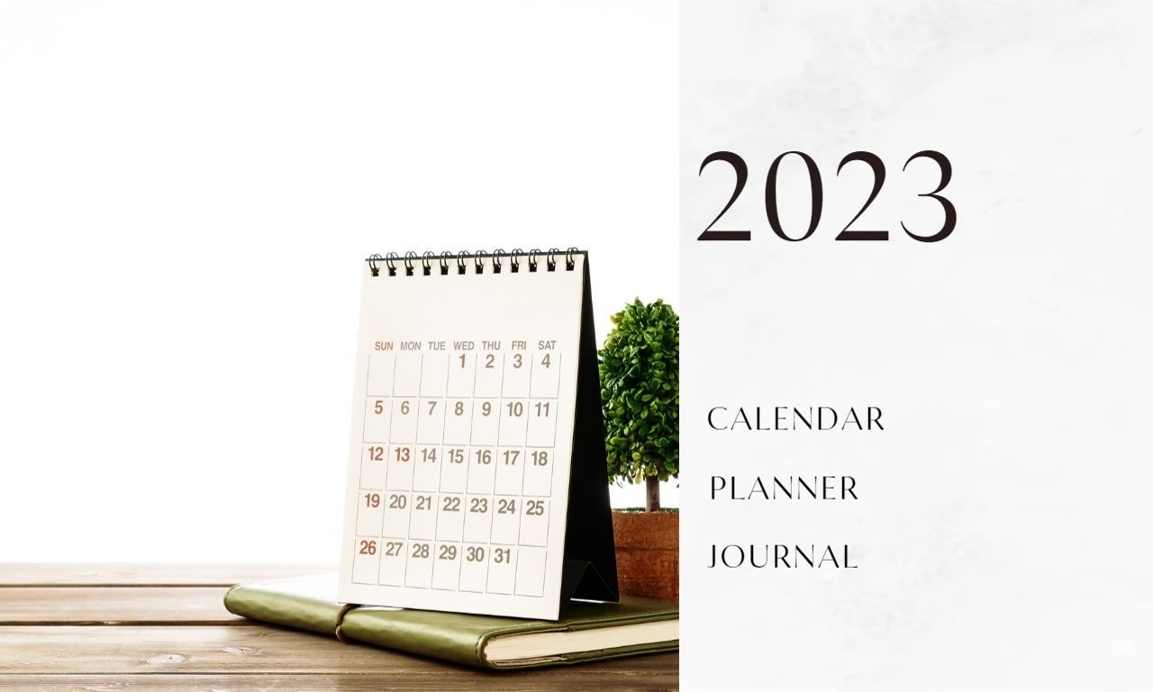  2023 Jahreskalender Hintergrundbild 1280x769. Create customized calendars, wallpaper, aesthetic designs