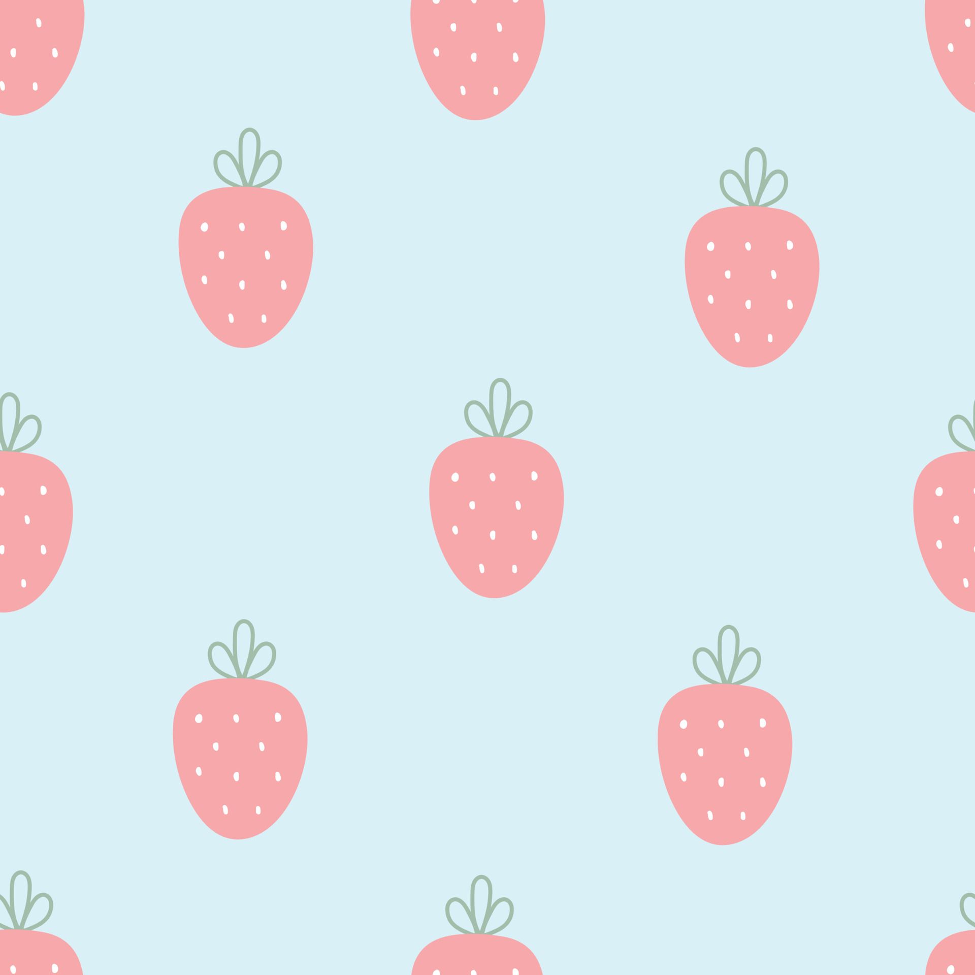  Erdbeeren Hintergrundbild 1920x1920. Baby Nahtlose Muster Rosa Erdbeeren Auf Blauem Hintergrund Süßes Design, Cartoon Stil. Für Kinderbekleidung, Tapetendekoration 4930883 Vektor Kunst Bei Vecteezy