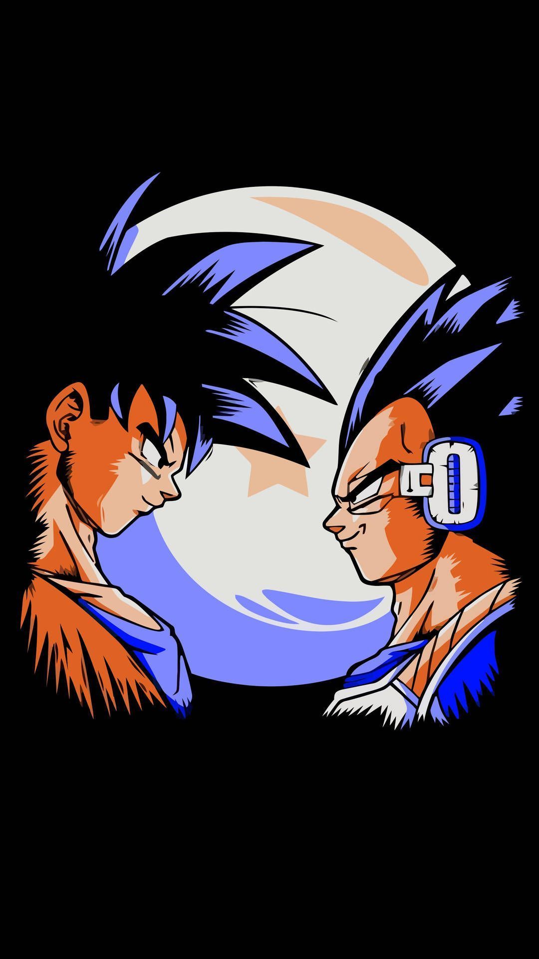 Goku Hintergrundbild 1080x1920. Download Vegeta And Goku Aesthetic Digital Art Wallpaper