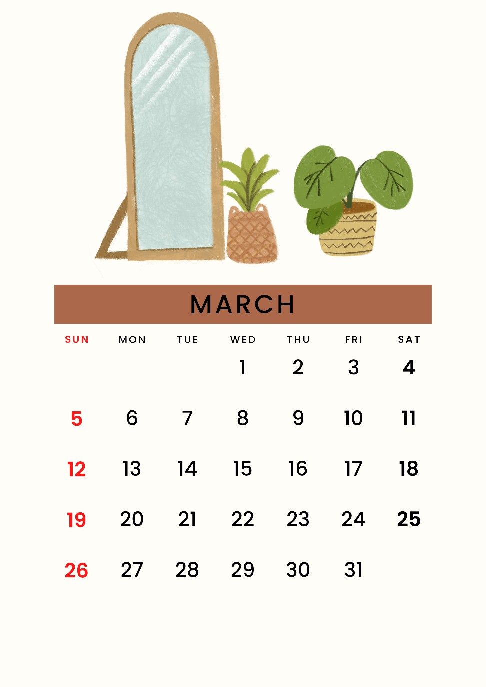  2023 Jahreskalender Hintergrundbild 972x1375. March calendar 2023 boho aesthetic style in 2023. Kartu ucapan buatan tangan, Kalender, Kartu