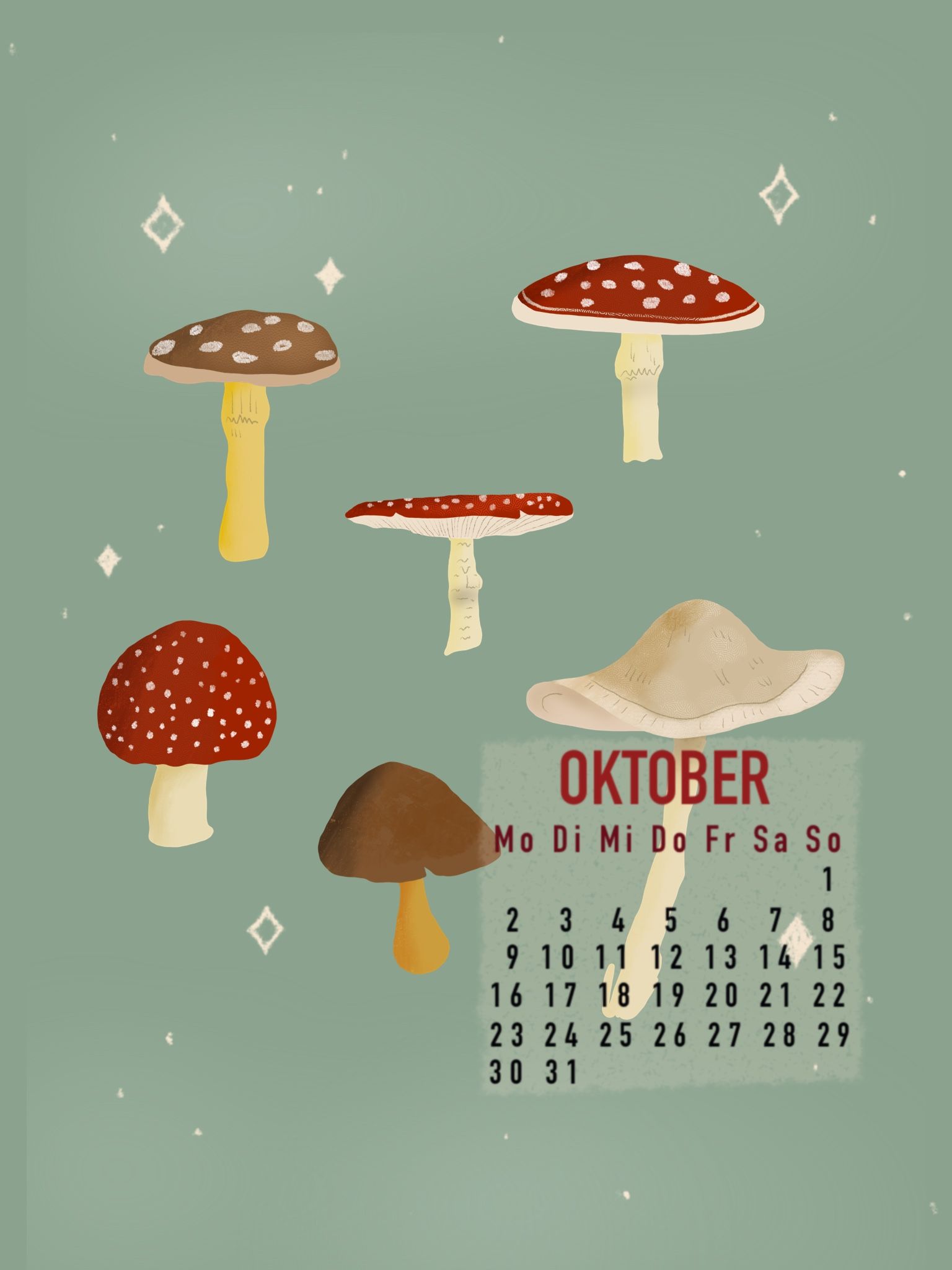  2023 Jahreskalender Hintergrundbild 1536x2048. Free Desktop Wallpaper Oktober 2023